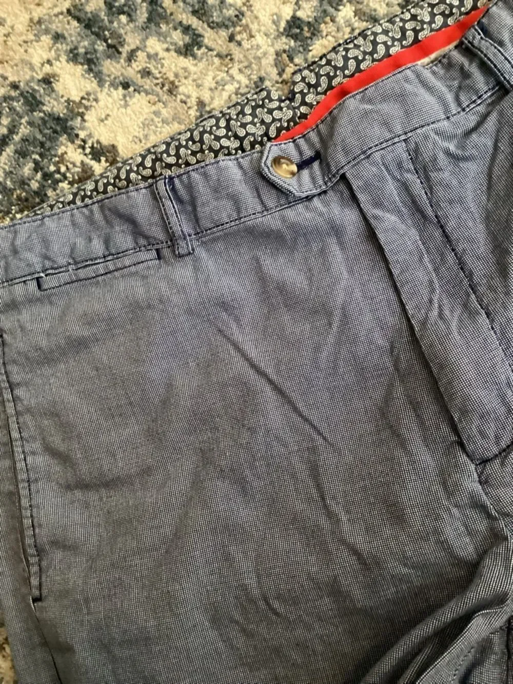 Mens Cremieux Chambray Shorts Size 38